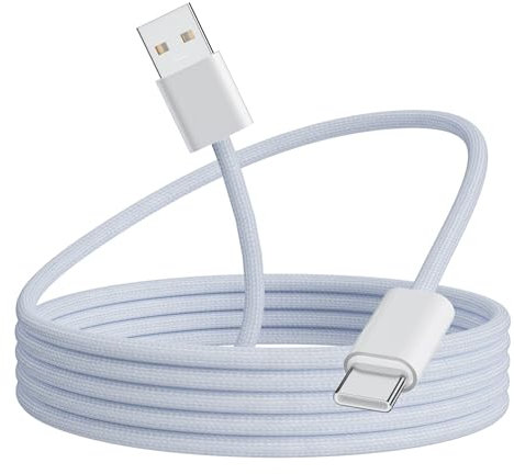 Cable USB C CarPlay para iPhone 16 Pro Max 16e 15 Plus, 2M/6.6FT 18W Cable USB a USB C, Transferencia de Datos Cable Carga Rapida Tipo c para Samsung Galaxy S23 S24 A15 A25 A55 A35 A54 A34 Pixel 9 Pro