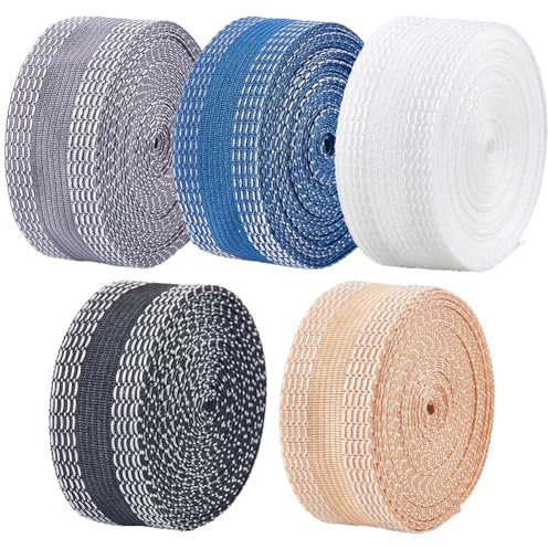 GORGECRAFT 5 Meters 5 Colors Iron on Hem Tape Trousers Edge Modified Strips No Sew Glue Ironing Hemming Adhesive Tape Pants Shortening Tape Fabric Fuse Tape for Curtain Clothes Suit Jean Tablecloth