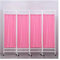 dsmsdre Medizinischer Sichtschutz Mit Rädern, Faltbarer Und Rollbarer Raumteiler, Sichtschutz Für Büro, Zimmer, Restaurant, Krankenhaus,Pink-4PCS