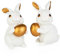 XIANNVXI Osterhasen Figuren Groß 2 Stück Hase Figuren Harz Osterhase Kaninchen Figuren mit Ostereier Häschen Osterdeko Kawaii Geschenk