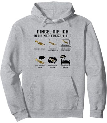 In meiner Freizeit tue Trompete spielen Trompete Pullover Hoodie