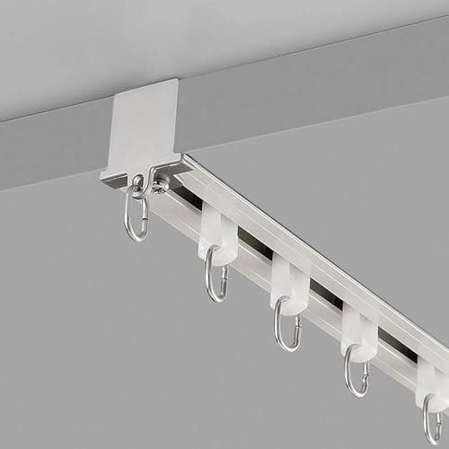 AVLLSO Curtain Rail eingebettete Flexible Deckenvorhänge Spuren, Metall Aluminium Vorhänge für die Fensterrahmen, Wohnung Raum getrennt(15m/49ft)