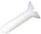 Viti Testa Svasata in Plastica (Nylon 6.6), DIN963, Taglio a Cacciavite, Resistenti per Assemblaggio, Uso Industriale e Domestico - M3X6 - Naturale - 100 pezzi - Plastic Hardware Store