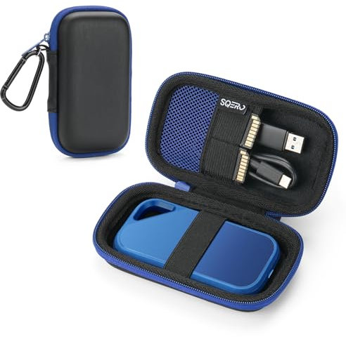 Étui de Protection pour SanDisk Portable/Extreme/Extreme Pro 1 to, 2 to, 4 to, 500 Go Disque Dur SSD Externe, Housse Coque de Transport Rigide