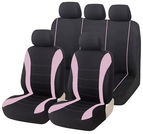 MeKnMoney 9 Stück Auto Sitzbezüge für Opel Corsa F/Corsa-e MJ22, Sitzbezug Auto Vordersitze Kratzfest Innenraum Zubehör,G/Pink