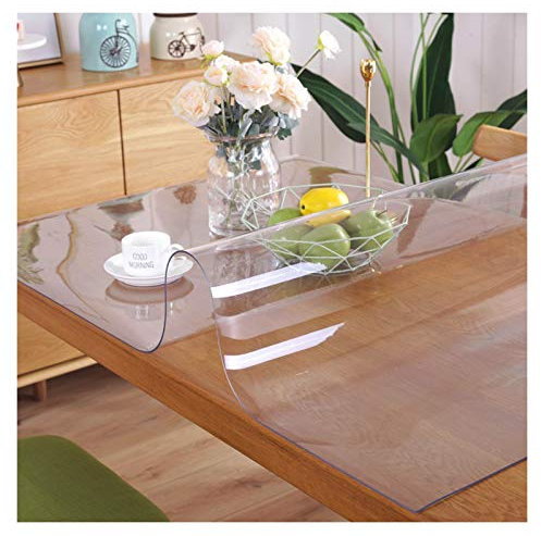 ALGFree Manteles PVC Transparente Cutable Plástico Blando de Cristal Protector Mesa para Impermeable Anti-Quemaduras Cocina Restaurante Hotel, Espesor 1.0/1.5/2cm (1.0mm,80x120cm)