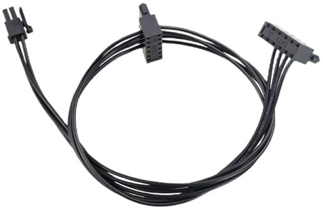 AKDDNZX Cable de alimentación for placa base, interfaz pequeña de 4 pines a dos SATA SSD, 45 cm, mini, 4 pines, 2 SATA