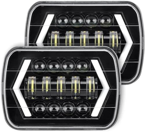 Drovian Scheinwerfer 6000K Tagfahrlicht Blinker Lampe für Jeep für Wrangler YJ für Cherokee für XJ