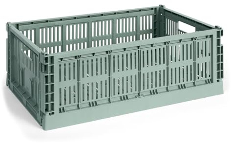 HAY - Colour Crate Korb L, 53 x 34,5 cm, salbeigrün, recycled
