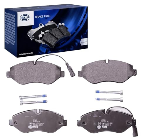 HELLA 8DB 355 005-611 Brake pad set - with integrated wear warning contact - C9005 - for e.g. NISSAN