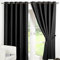 Dreamscene Eyelet Blackout Curtains Black, Decorative Blackout Curtains for Bedroom Living Room Soft Modern Thermal Lined Blackout Curtains, 66x72”
