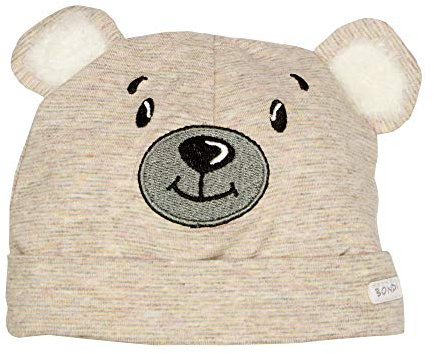 BONDI Mütze ´Bärchen´, apricot-melange 47 Born to be loved Artikel-Nr.93364