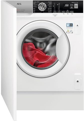 AEG 7000 Series Washing Machine Built-In, L7FE7461BI, 7 KG Capacity, 1200 RPM, Delay Start, Front Load Washer, Integrated, LCD display, ProSteam Function, 14 Programs, White