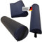 Promafit Massagezubehör Set 3 bestehend aus 1x Vollrolle Knierolle mit Griff 1x Lagerungsrolle Halbrolle und 1x Nackenkissen Kopfstütze für die Massageliege wasserabweisend (Marineblau)
