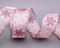 20 m x 40 mm Dekoband Snow Wonder ROSA Silber Geschenkband Schneeflocken Chiffonband mit Draht Lurex Deko Schleifenband glänzend Winter Weihnachten