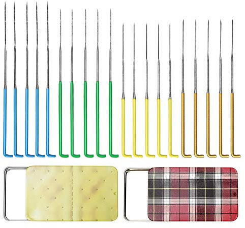 20PCS Felt Needles, Needle Felting Needles Tool Colourful Wool Felt Needle Kit with 2 Types Needles Star Point Felting Needles and Triangular Needles 36 Gauge 38 Gauge 40 Gauge, Wool Felting Supplies