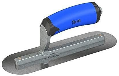 Bon 67-190 Steel City Finish Trowel - Round - Carbon Steel - 10 X 3 - Comfort Grip - Long Shank