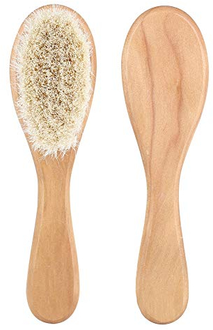 Säuglingshaarbürste, ungiftig, natürliches Ziegenhaar, gesunde Baby-Bürste, Premium-Materialien, für Damen und Herren, alter Mann