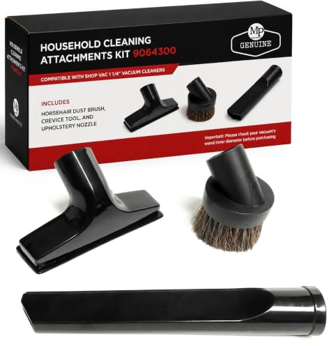 Maresh Products Household Cleaning Attachments Kit 9064300 Compatible with Shop Vac 1 1/4 Vacuum Cleaners Dust Brush Crevice Tool and Upholstery Nozzle (Household Cleaning Kit)