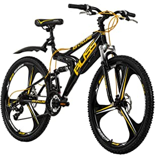 KS Cycling Mountainbike Fully 26'' Bliss schwarz-gelb RH 47 cm