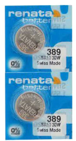 Renata 389 SR1130W Batteries - 1.55V Silver Oxide 389 Watch Battery (2 Count)