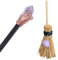 Heilkristall, 1 x natürlicher Amethyst, und 1 x Hexen-Mini-Strohbesen