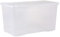 Wham Crystal 3x 110L Plastic Storage Boxes with Lids. Clear, Extra Large, Strong (Pack of 3, 110 Litre) Made in the UK