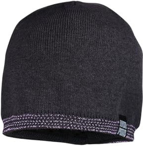 maximo Mini Girl-Beanie, Lurex Vollfutter 53/-55 carbonmeliert
