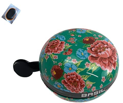 Basil Big Bell Bloom Fahrrad Glocke Emerald Green inkl. Schlauchflicken