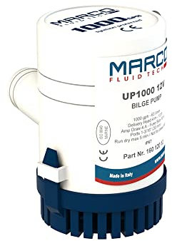 MARCO Pompa di sentina UP1000 12V 63l/min, pompa di sentina prodotta in Italia