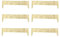 Abaseen Pack of 1 Large Wood Wooden Picket Border Outdoor Decorative Garden Fence Fencing Panels for Grass Lawn Plants Flowers Bed Patio Edging Borders Path Fixing Spike Home (100cm x 25cm)