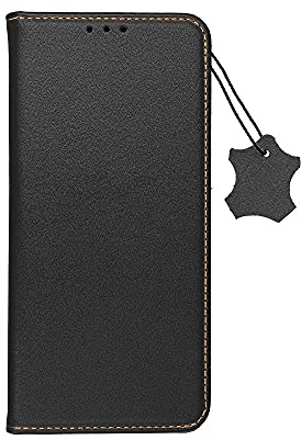 COFI 1453 Smart Pro Echt Buchtasche Leder Tasche kompatibel mit Samsung Galaxy A23 5G Case Handy-Hülle Handytasche Schwarz