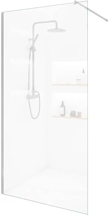 Home Deluxe - Duschabtrennung - BAKI - Breite: 80 cm, Klarglas, Aluminiumrahmen - 10 mm ESG - Sicherheitsglas I Walk in Dusche, Duschwand, Duschtür