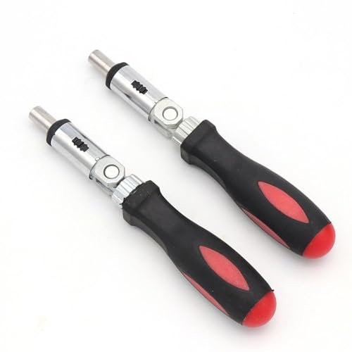 2 Pcs Reversible Ratchet Screwdriver, 1/4 Inch Hexagon Ratchet Bit Holder, Multipurpose Screwdriver, 180° Adjustable Reversible Repair Tool for DIY, Home Maintenance