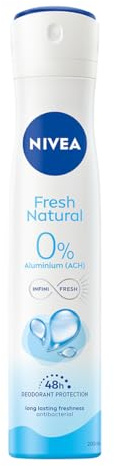NIVEA Fresh Natural 48h Antitranspirant für Damen Sprühen, 200 ml