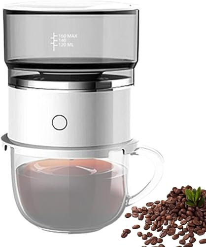 Generic Machine à expresso – Mini cafetière de voyage à portion unique | Percolateur à café portable à une tasse pour voyage, conduite, camping, bureau