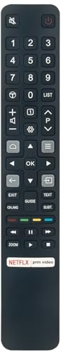 AULCMEET RC802NU YUI1 Telecomando di ricambio Fit for TCL C63 C73 4K QLED TV, C72 C72K+ C73K Serie 4K QLED Android TV, C82 C83 C93 Serie 4K Mini-LED Android TV, FHD7900 Serie Full HD Android TV