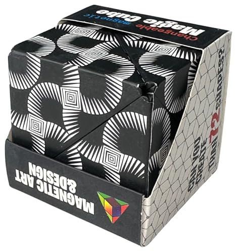 Formwechsel Zauberwürfel – Infinity Cube - Magnetwürfel 3D - Anti Stress Spielzeug - 36 Seltenerdmagnete - Über 70 Formen Verwandelbar (Charm Black)
