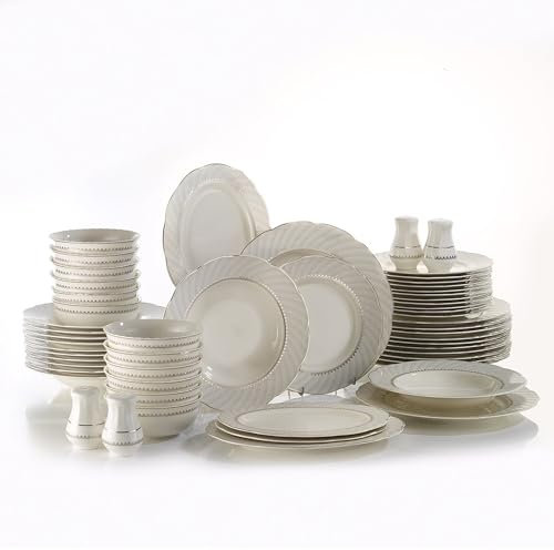 Vajilla (56 Piezas) porcelana blanco