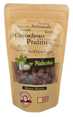 Praline all'antica, praline pistacchio cioccolato 100 g, dolcetti artigianali, veri Scrunchous pistacchio, pasticceria snack antipasto, made in France