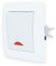 LINA LT1-C114M-H1-C001 - Interruttore della luce con luce di controllo, 1 accensione/spegnimento bianco con cornice LT1-C114M-H1-C001)