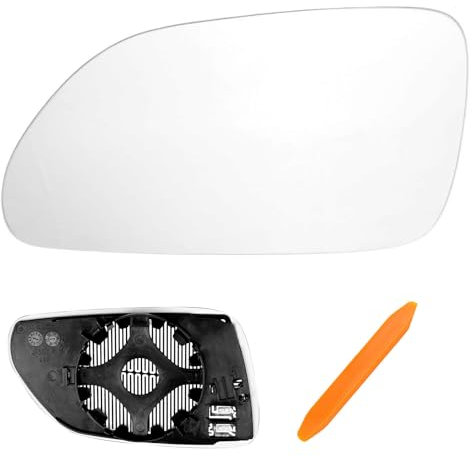 Laitejituan Spiegelglas Ersatz für VW Polo 9N 2005-2009, Ersatz für Skoda Oktavia (1Z3 / 1Z5) 2004-2008 Außenspiegel Glas Fahrerseite Beheizbar Ersatzspiegelglas Außenspiegel Asphärisch Auto (Links)