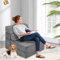 INRLKIT Klappbares Schlafsofa, umwandelbarer Schlafstuhl, Couch, faltbare Bodenmatratze, bequemer Boden, Sofa, Lounge für Wohnzimmer, Schlafzimmer (195,6 x 66 cm, Grau)