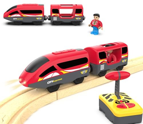 Track Accessories Remote Control Train Age 3+, Battery Operated Locomotive Trains Toy for Toddlers Train Set, Powerful Engine Train Vehicle Fits All Major Brands Railway System