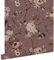 papier peint fleurs vintage violet aubergine 0.53 x 10.05 m - ESTAhome