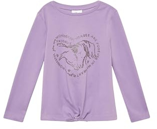 s.Oliver Longsleeve mit Glitzerprint und Knoten-Detail