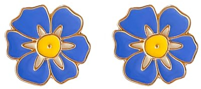 Bohue Forget Me Not Stud Earrings Personalized Earring Blue Flower Natural Earrings Wedding Gift for Women Girls