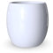 Campella - Cache-Pot Orbis Laqué - Grand Pot de Fleurs Rond et Haut pour Intérieur & Extérieur - Design Exclusif, Élégant, Premium (Blanc laqué, Grand)