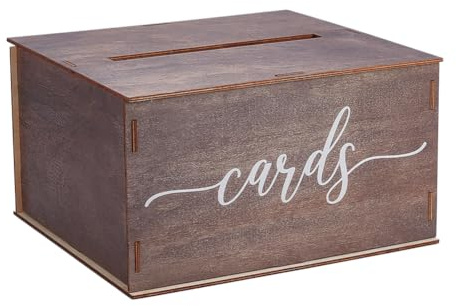 OLYCRAFT Hochzeitskartenbox 29x26.6x12.5cm Hölzerne Hochzeitskartenbox Mit Schlitz Rustikale Umschlag Spardosen DIY Hochzeitsgeldumschlag Kartenboxen Für Geburtstage Hochzeiten Abschlussfeiern