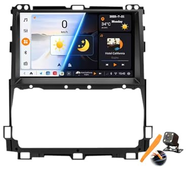 M6 pro3,Android 15.0 Navi 2 DIN Stereo Ersatz für Prado 2002-2009 Autoradio Sat GPS Navigation 9 Zoll Cartablet DVD Multimedia Player FM BT Receiver mit Android Auto Carplay